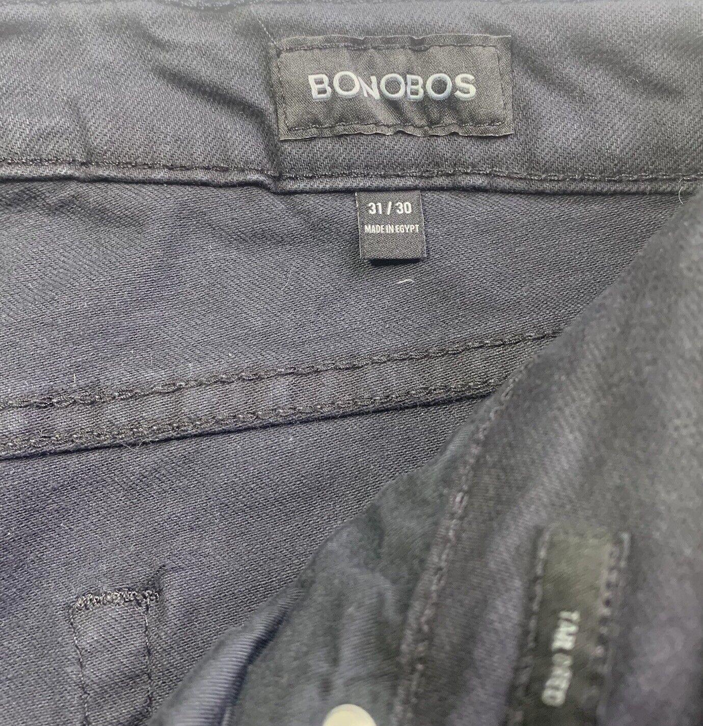 Bonobos Jeans Men's 31/30 Black Slim Straight Leg Stretch
