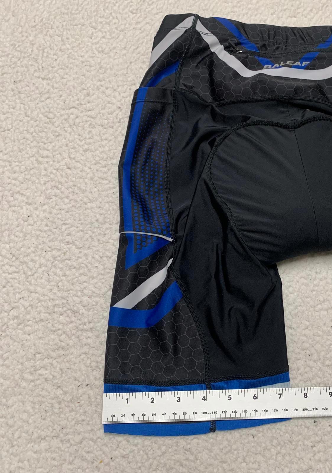 BALEAF Men's Size Large Blue Black Padded Cycling Shorts