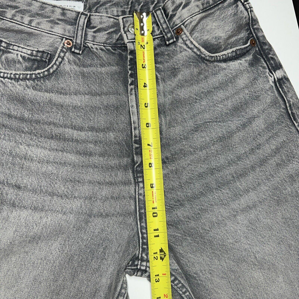 Zara Jeans Women's Size 6  Denim Gray  Cropped Frayed Edge