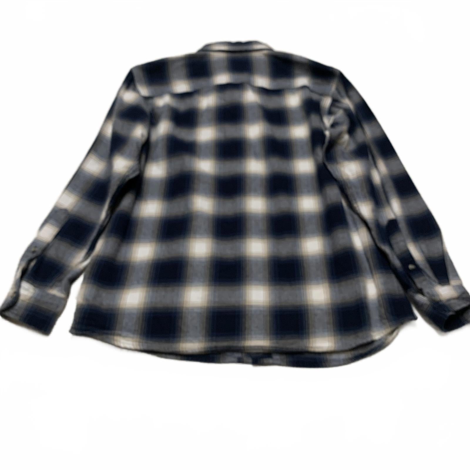 Red Head Brand Co. Men's Sz Large Blue Plaid Flannel Shirt Cotton