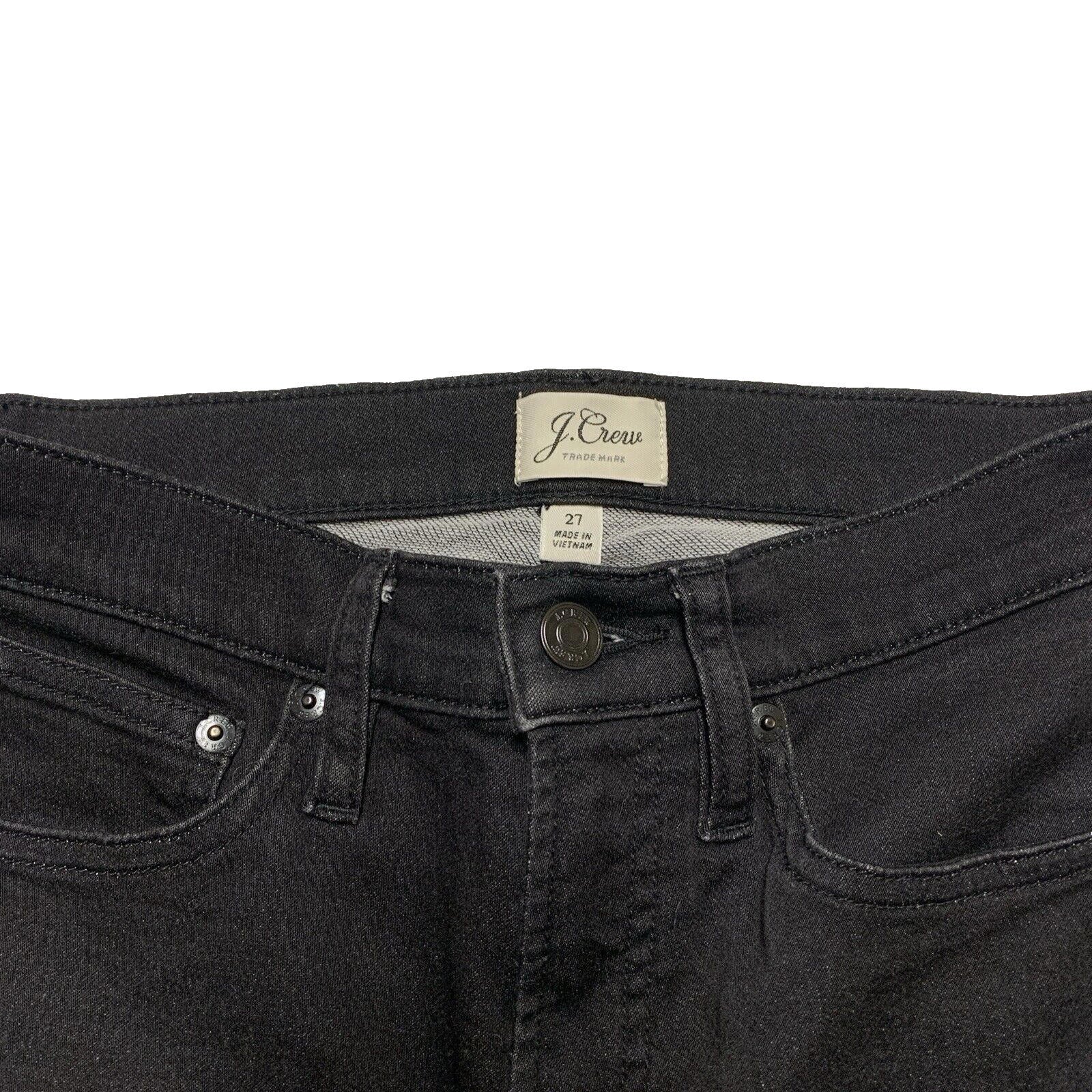 J.Crew Women Size 27 High Rise Skinny Jeans Black  Stretch