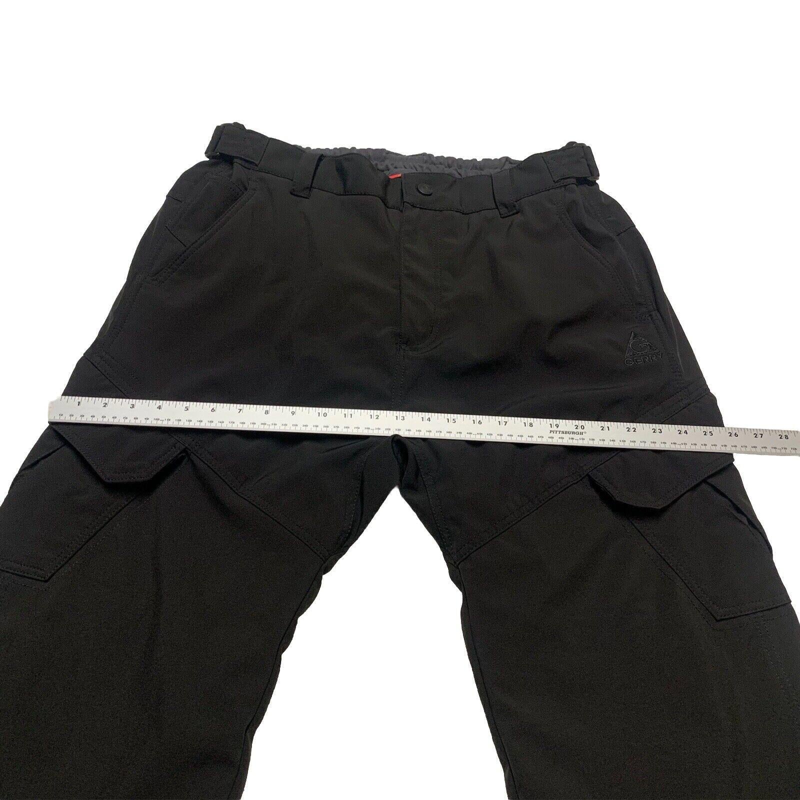 Gerry Snow Ski Pants  Black XL EG Fleece Lined Stretch Pockets Adjustable Waist