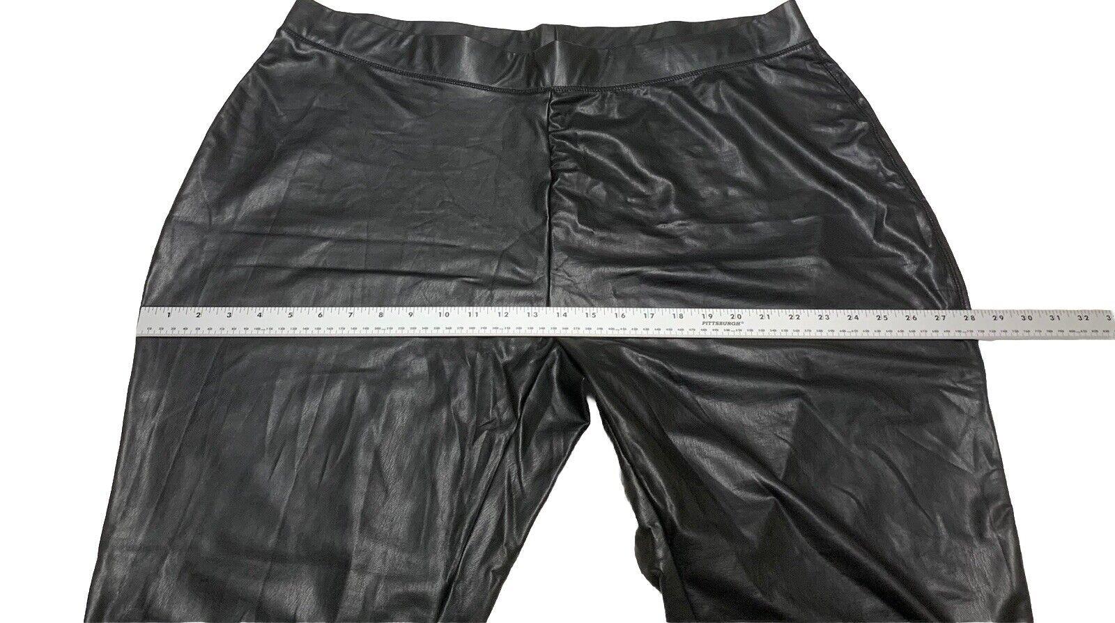 Ashley Stewart  Women’s Pants Size 26/28 Black Faux Leather