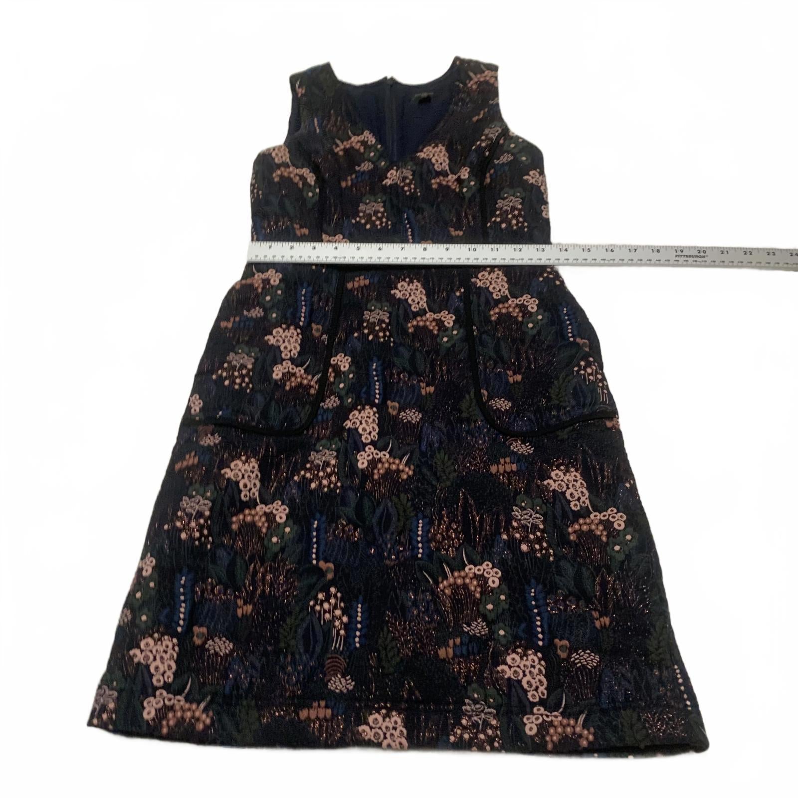 Ann Taylor Petite Women's Size 0P Black Floral Pattern Sleeveless Mini Dress