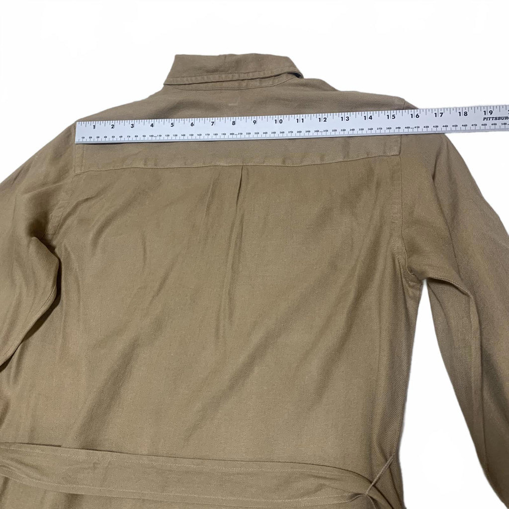 Lauren Ralph Lauren Petite Women's Size Petite Medium Tan Shirt Dress Belt