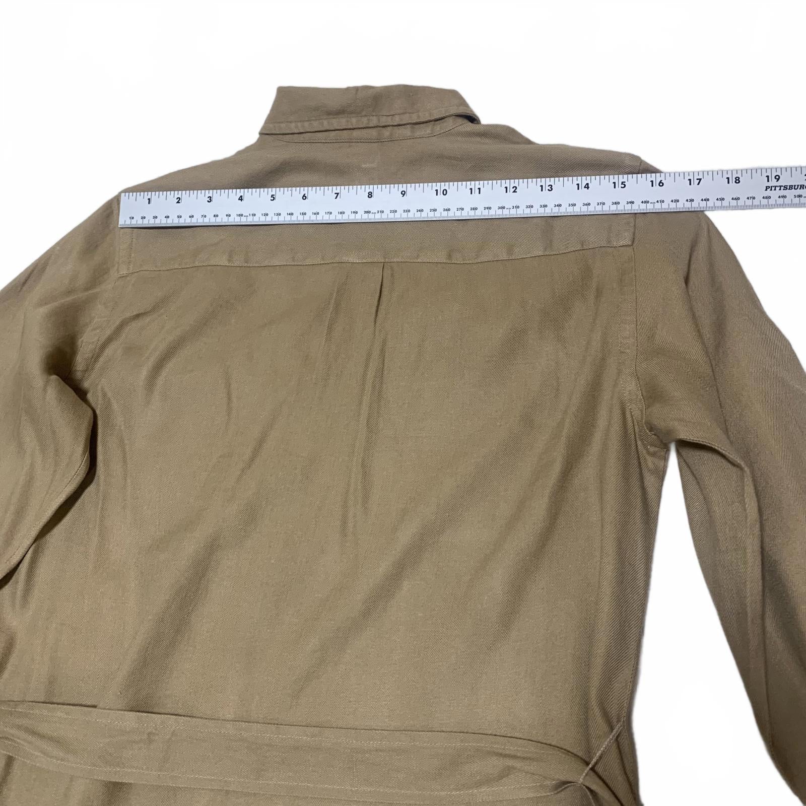 Lauren Ralph Lauren Petite Women's Size Petite Medium Tan Shirt Dress Belt