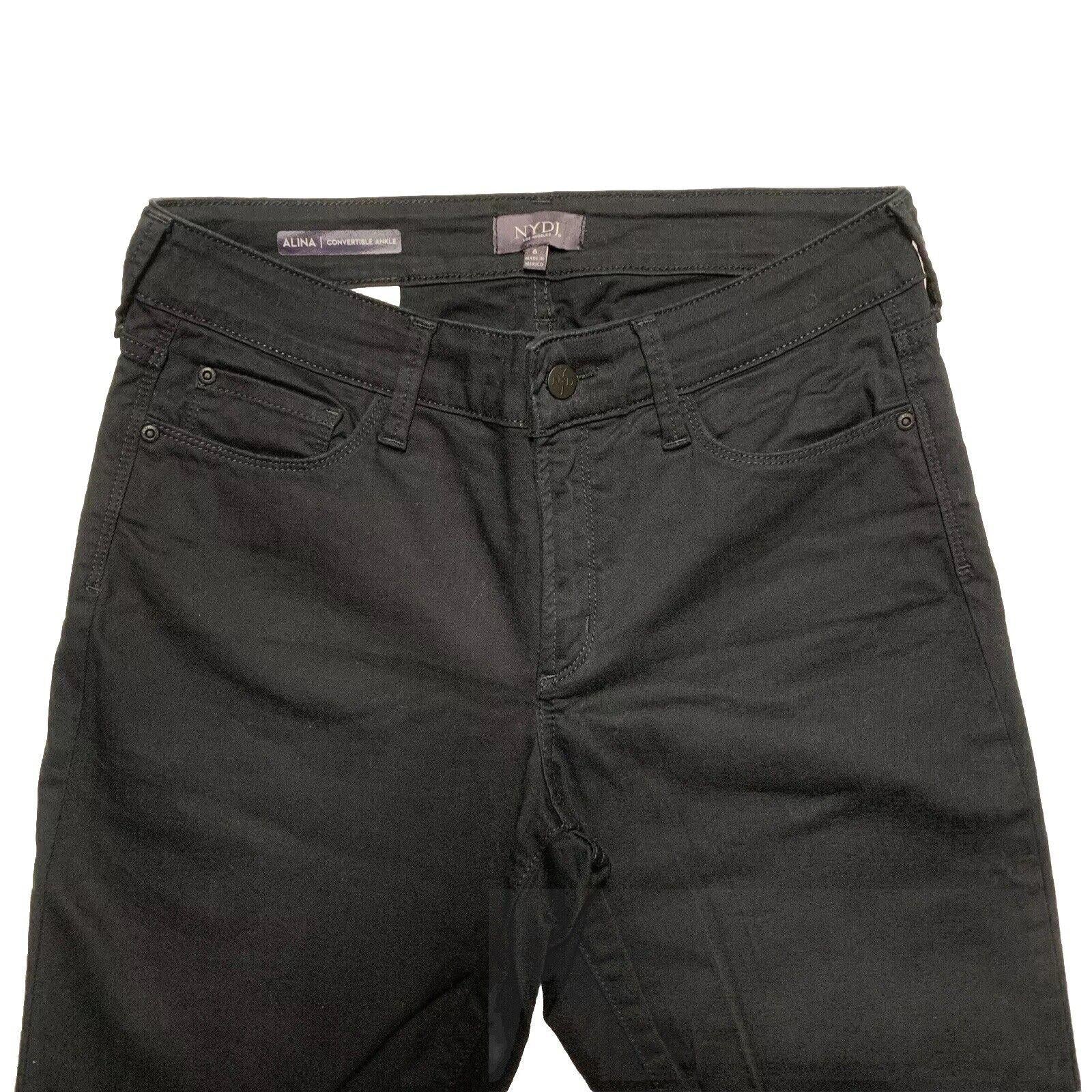 NYDJ Women’s Size 6 Black Jeans Straight Leg Stretch Lift Tuck Technology