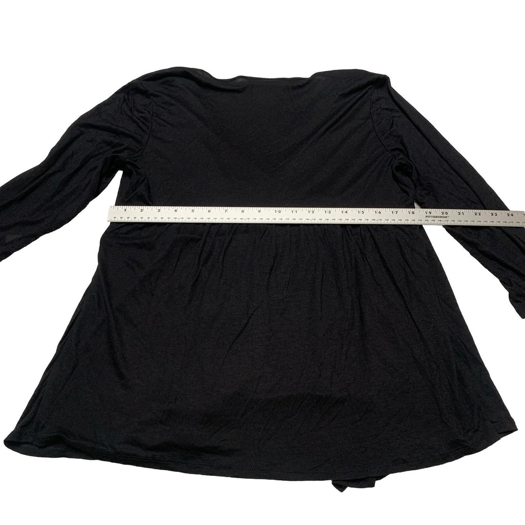 Style & Co Women’s PXL Black White Layered Tunic Top Belt Boho Festive