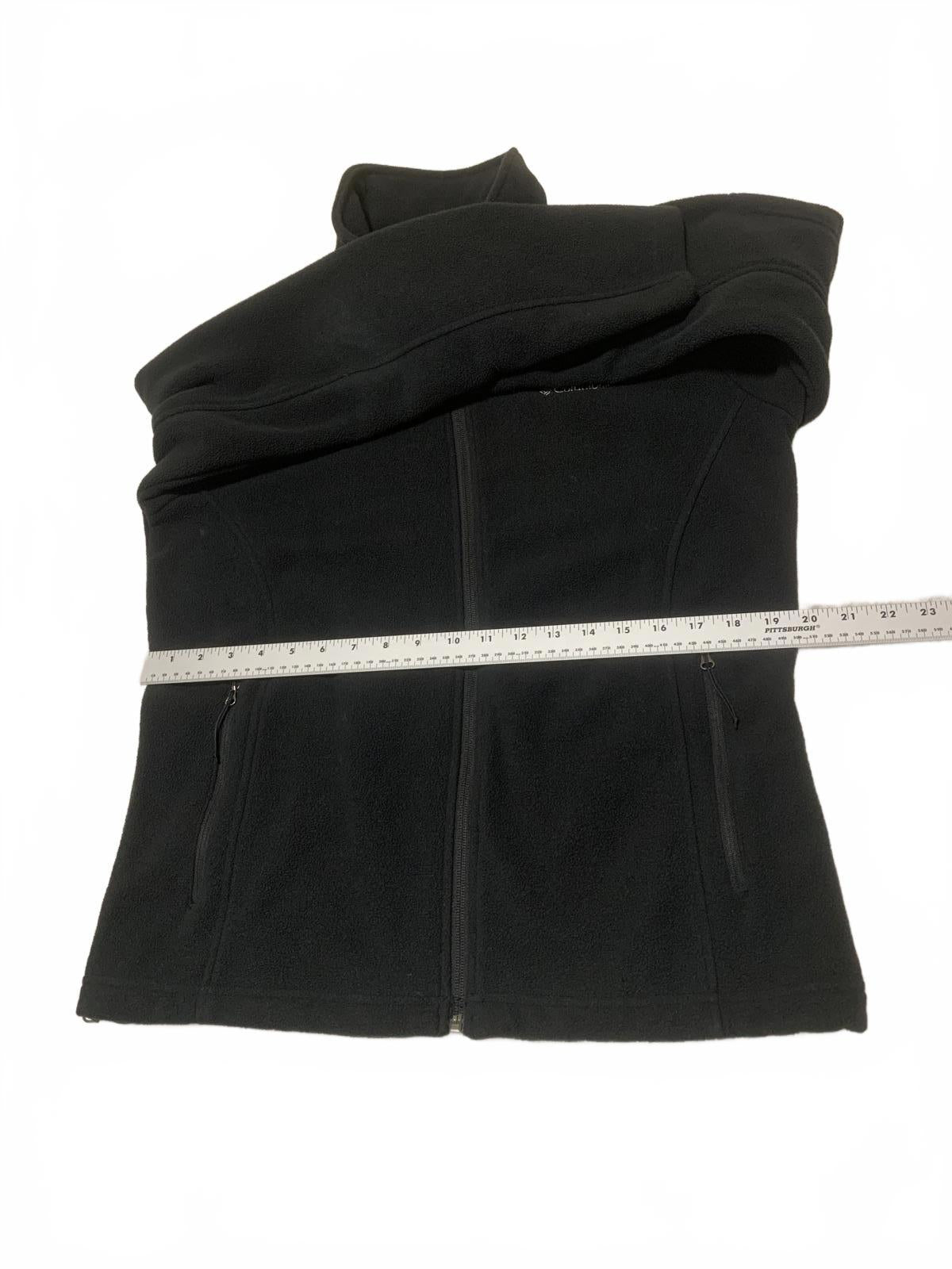 Columbia Women's Large Black Fleece Jacket Full Zip Outdoor Hiking Warm Layer
