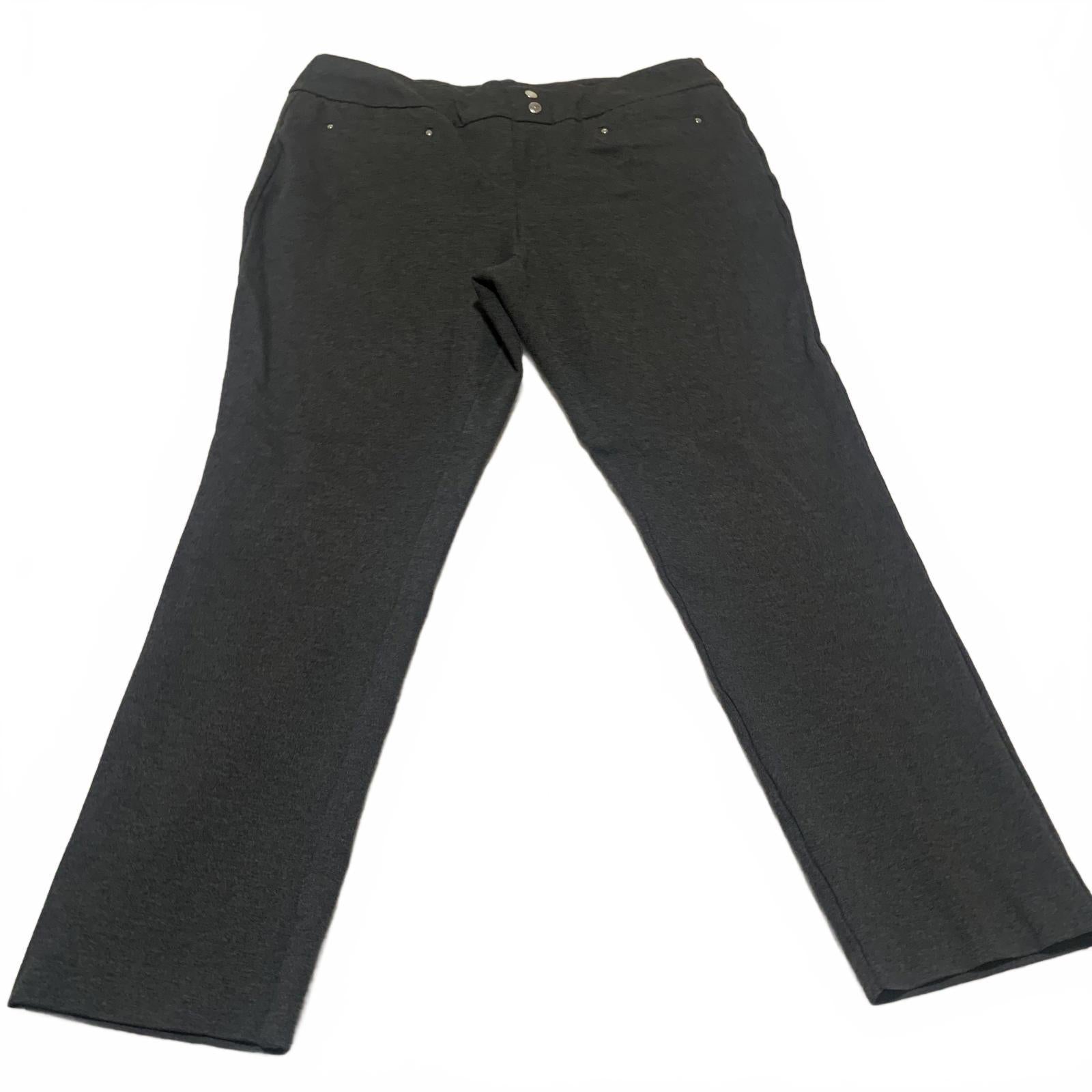 Rekucci Women's Size 18W Dark Gray Casual W40x29.5 Pants