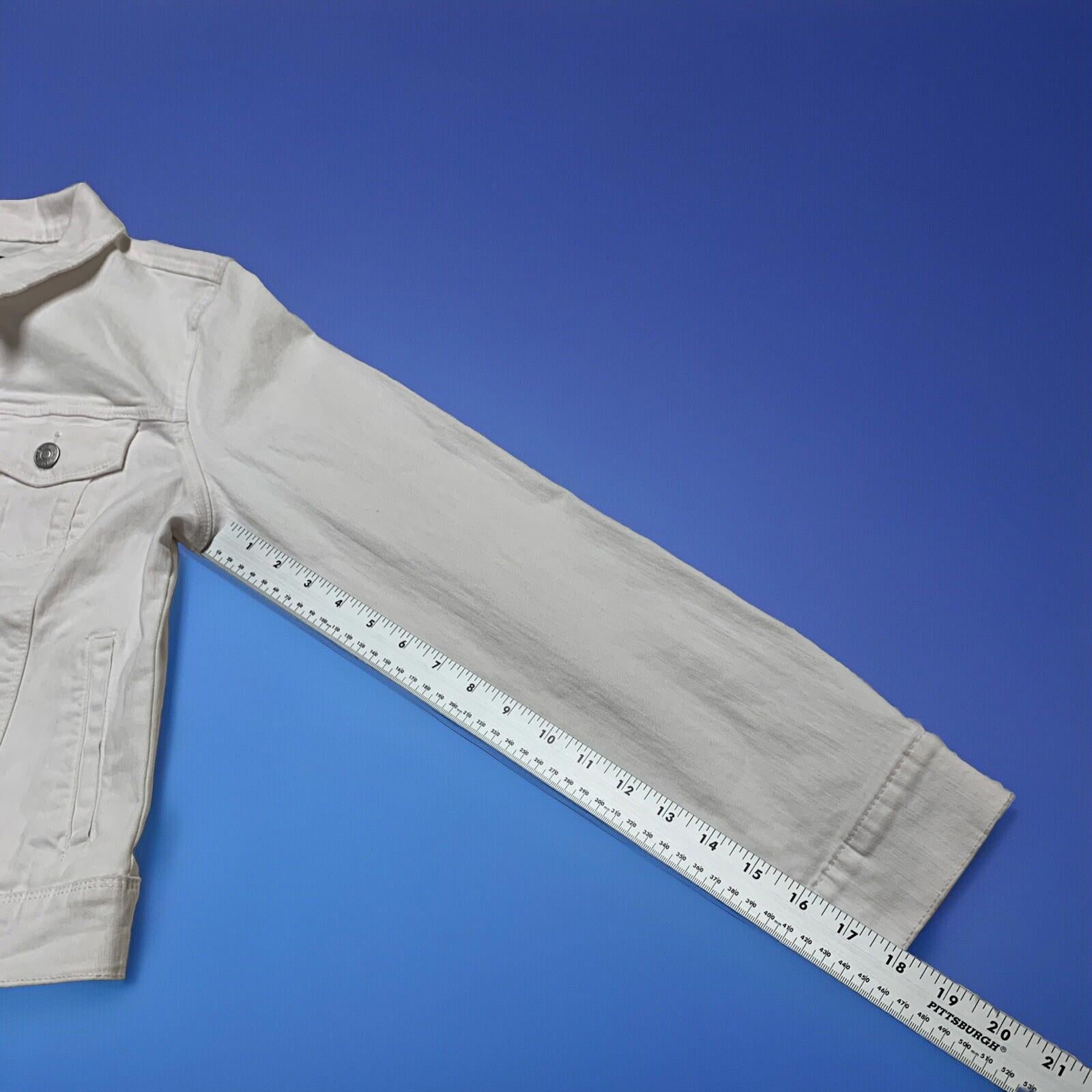 Nine West Jeans Women’s Small White Denim Sarah Jacket Buttons