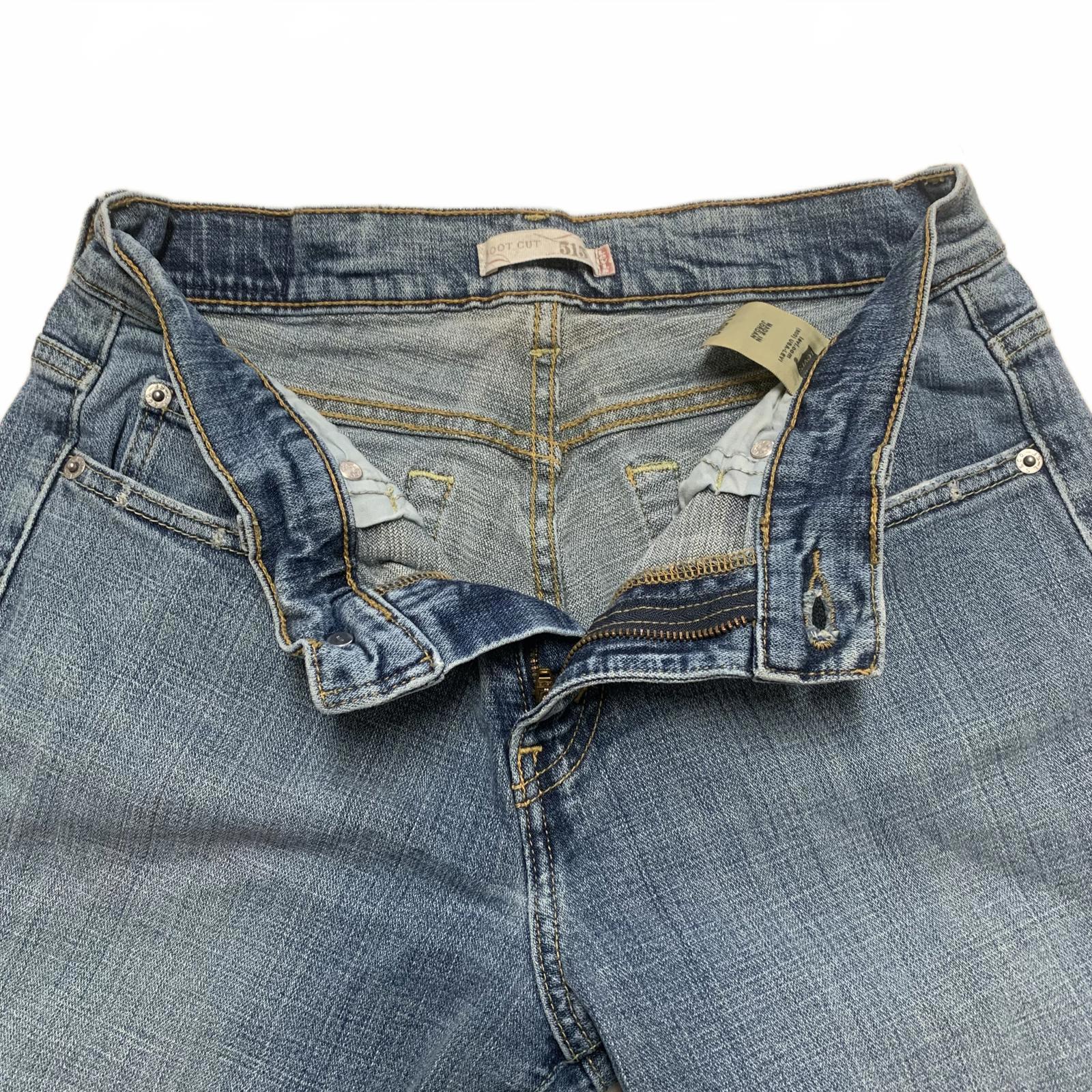 Levi's 515 Boot Cut Jeans Women's Size 6 L Cut Hem 25" Blue W28 x 25L Actual