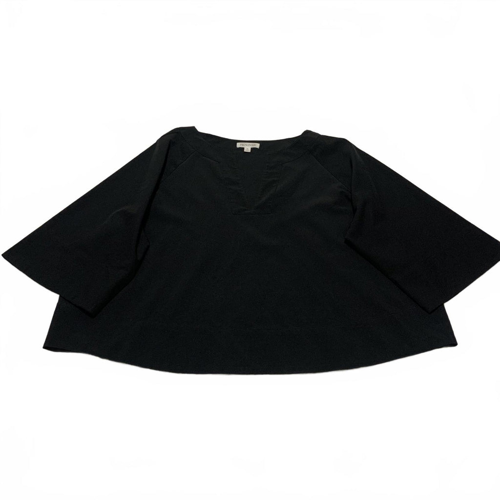 Prologue Women's Size X Large Black V-Neck Crop Top Minimalist Oversized