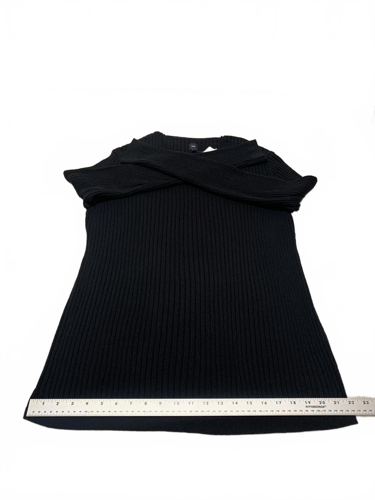 Gap Men's Size XXL Tall Black Ribbed knit Sweater 100% Cotton Long Sleeve NWT