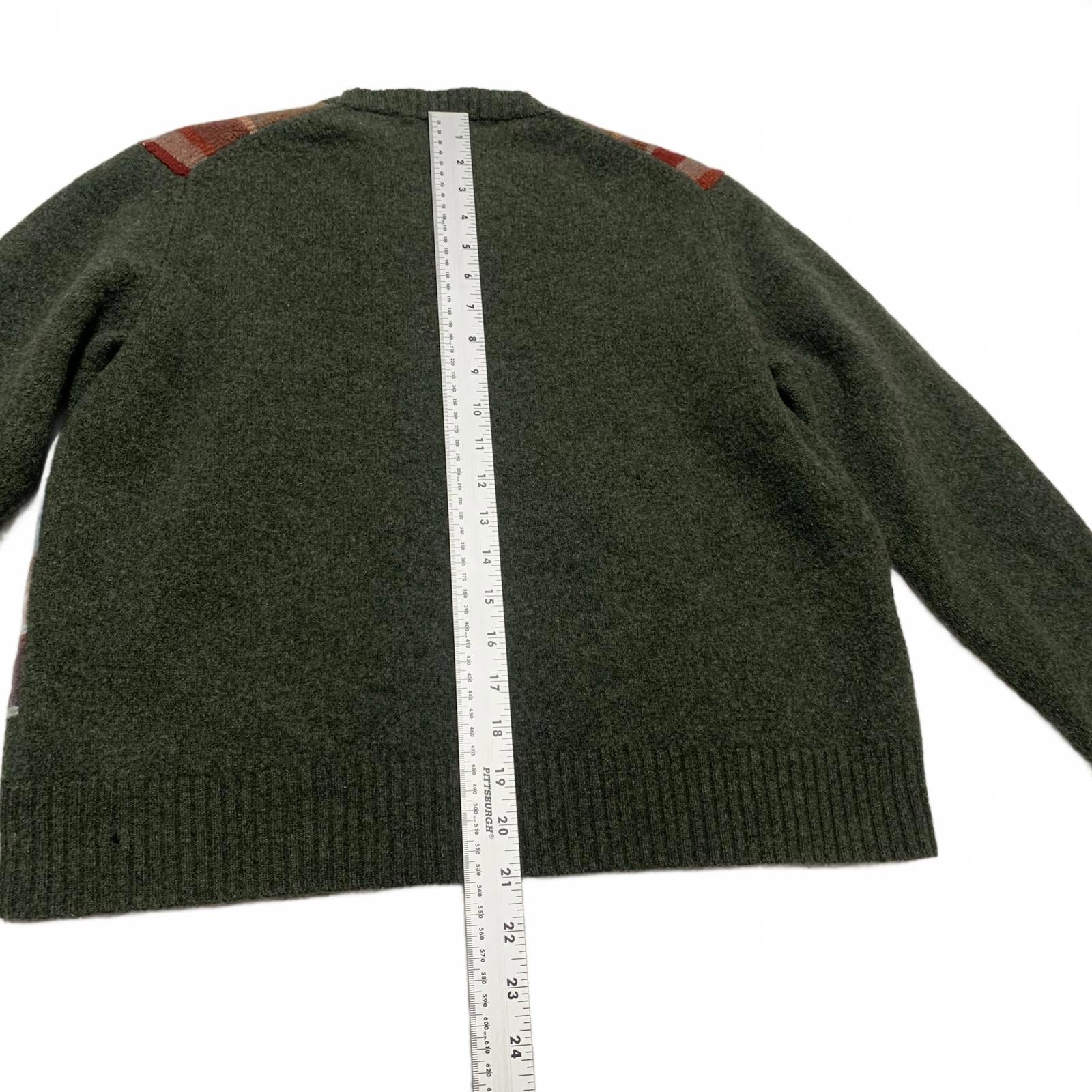 Grant Thomas Men's Size Large Plaid Wool Sweater