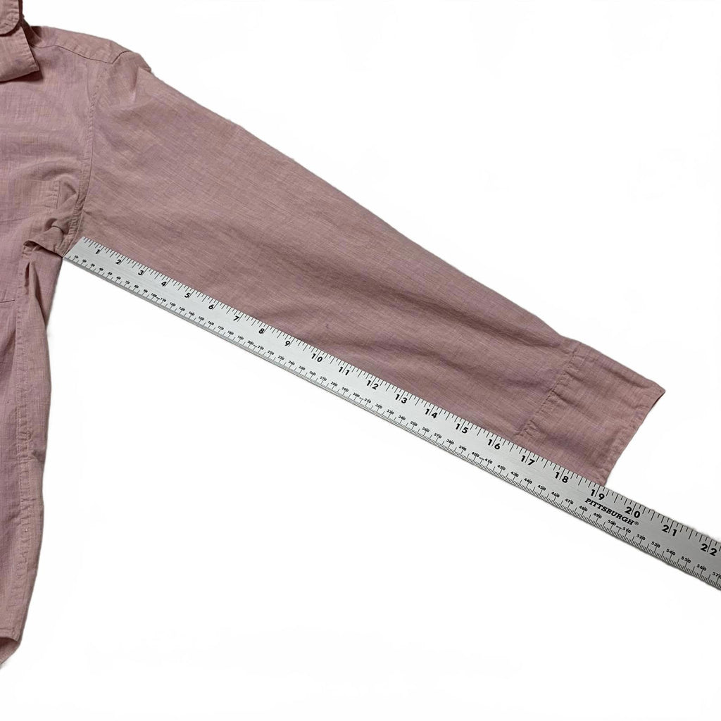 J Crew Long Men’s Small Short Pink Button-Up Shirt Slim Fit