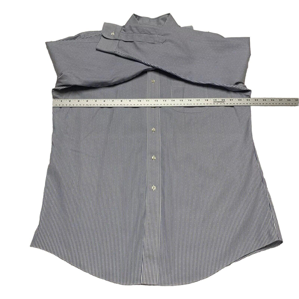 Brooks Brothers Regent Shirt Mens 16 1/2 - 34 Blue Striped Long Sleeve Non-Iron