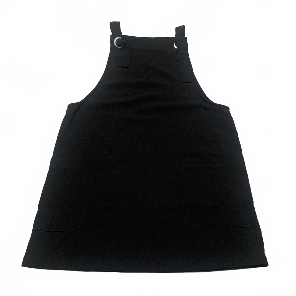 MNG Womens Sz 2 Black Overall  Sleeveless Dress Romper Pockets