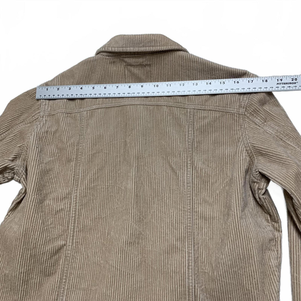 Jacqueline de Yong Women's Sz L/XL  42 Beige Corduroy Cropped Jacket