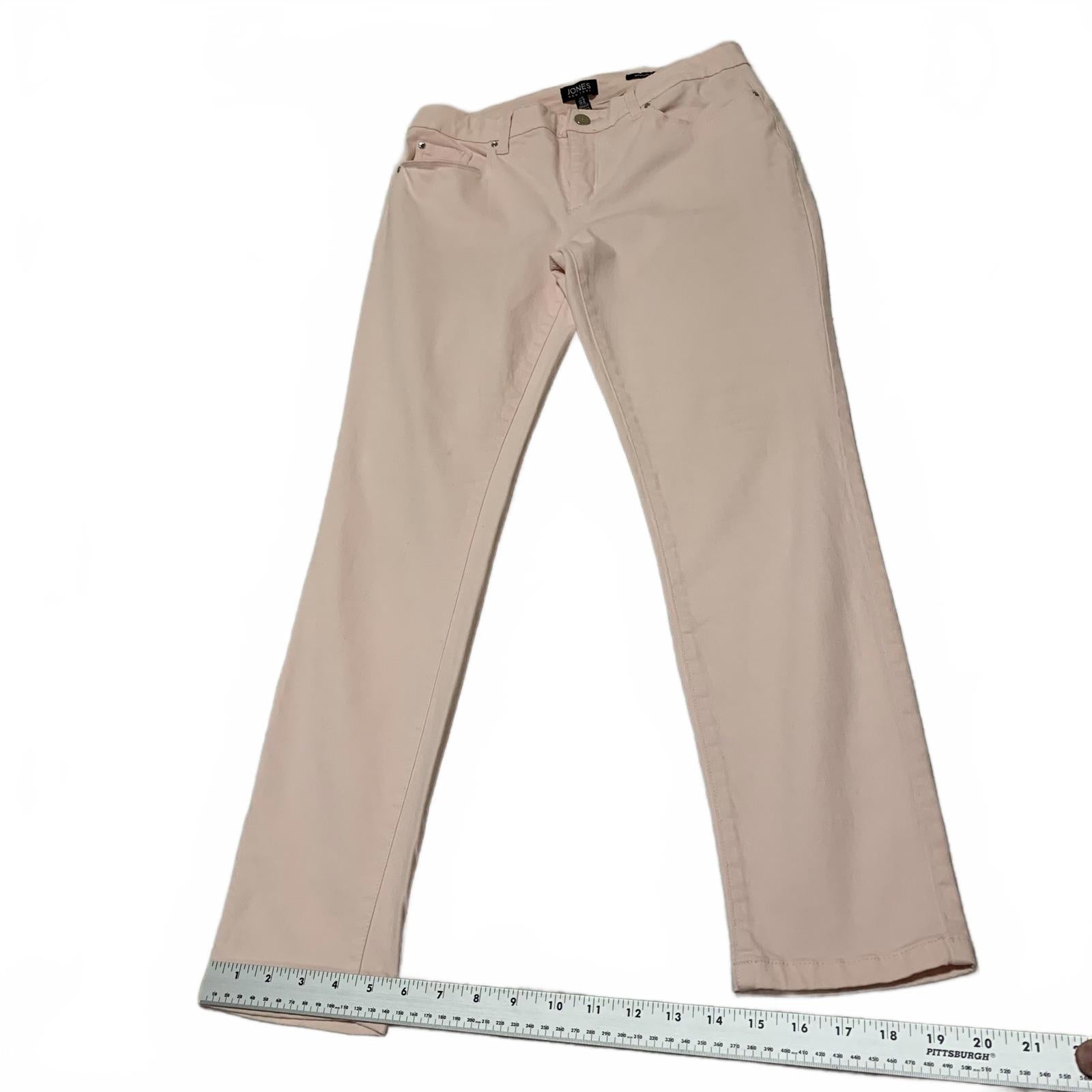 Jones New York Women's Size 10 Light Pink Madison Skinny Stretch Jeans W30.5x27L