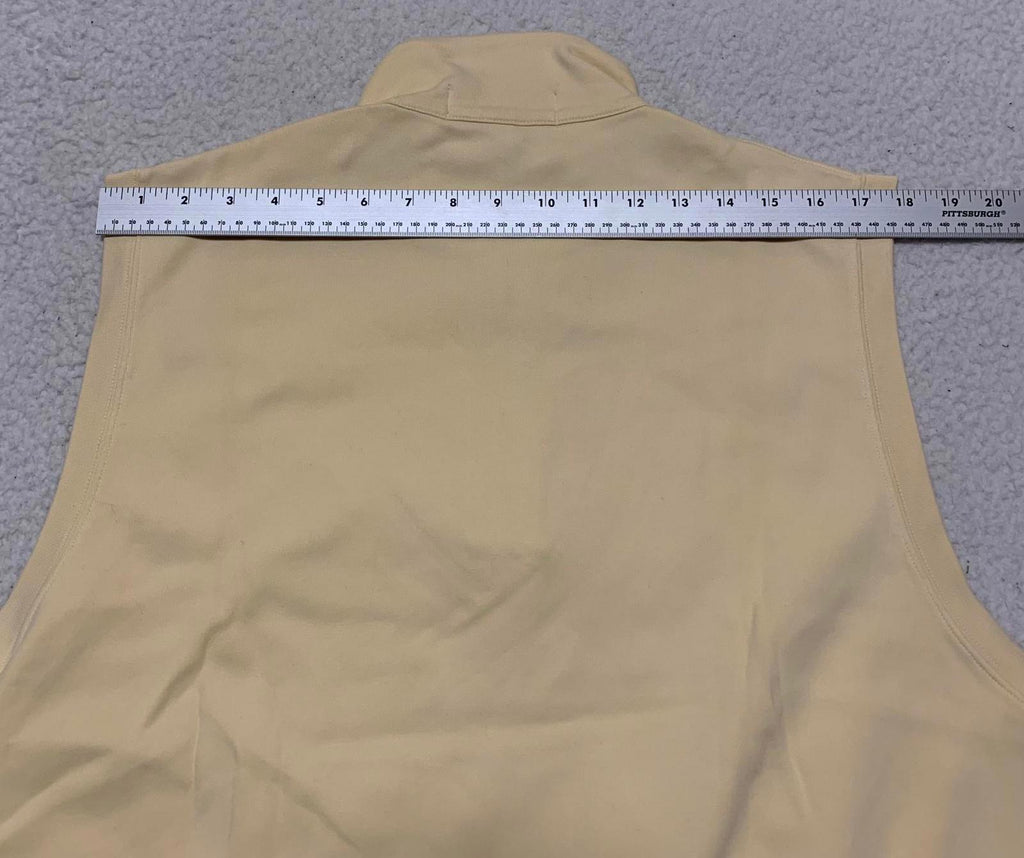 Fairway & Greene Men's Size L Beige Yellow Sleeveless Vest Zip Pima Cotton Peru