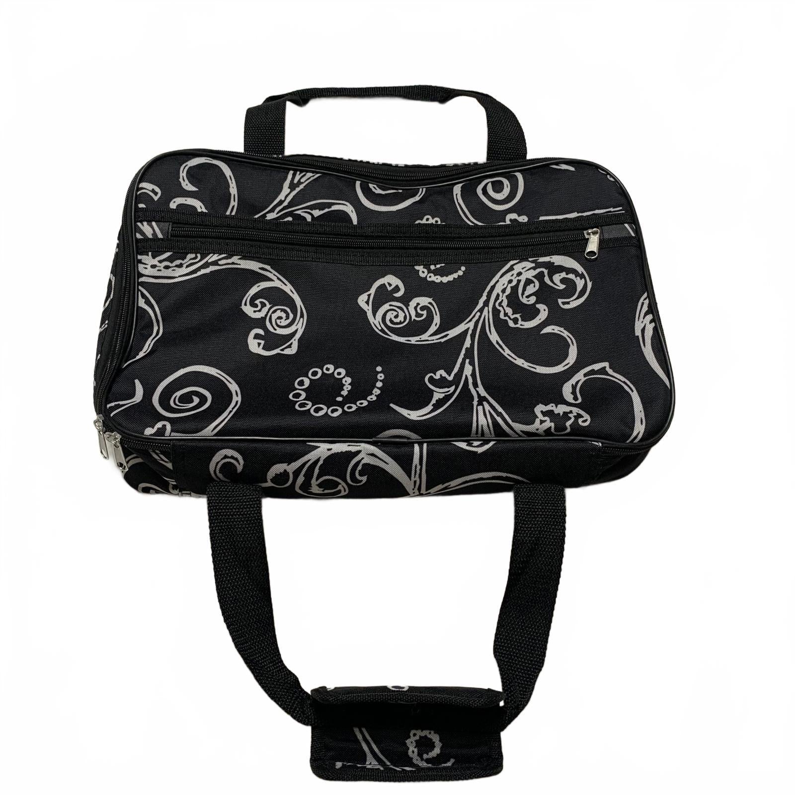 Home Essentials Black Floral Casserole Hot Food Tray Bag
