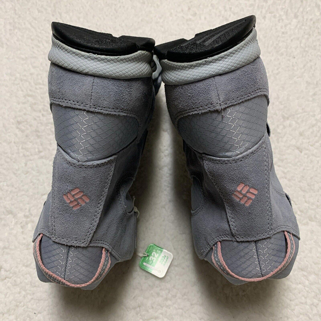 Columbia Youth Snow Boots Size 5 Waterproof Winter  Omni-Grip  Gray Pink