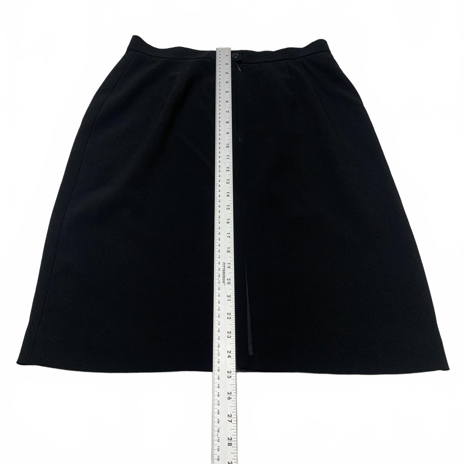 Vintage Jones New York Platinum Womens Sz 12 Black Pencil Skirt W30