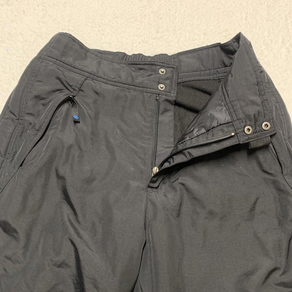 Slalom Snow Pants Men’s Size M Black Nylon Ankle Zip Pockets Ski Snowboard Storm