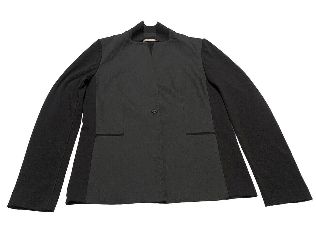 Tahari Knit Blazer Dual Texture Women Size 4 Jacket Black Gray