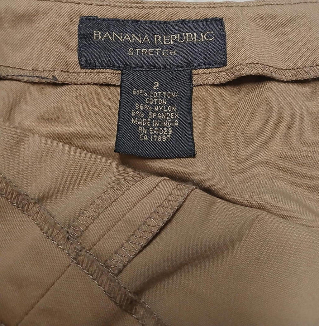 Banana Republic Womens Sz 2 Beige W28 Stretch Mini Skirt