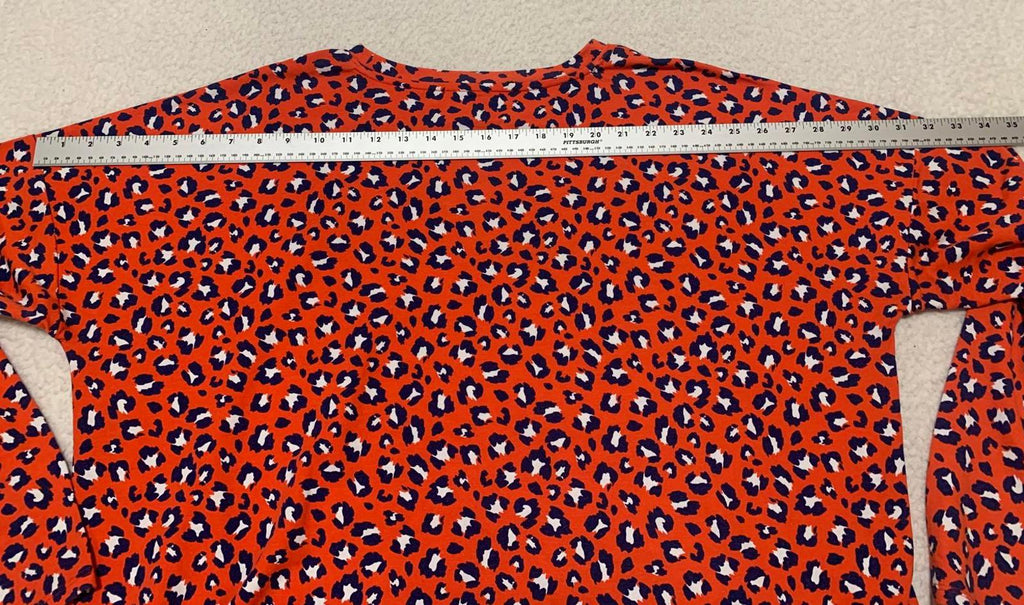 Cabana by Crown & Ivy Women's a size XL Red Blue Long Sleeve Leopard Print Top