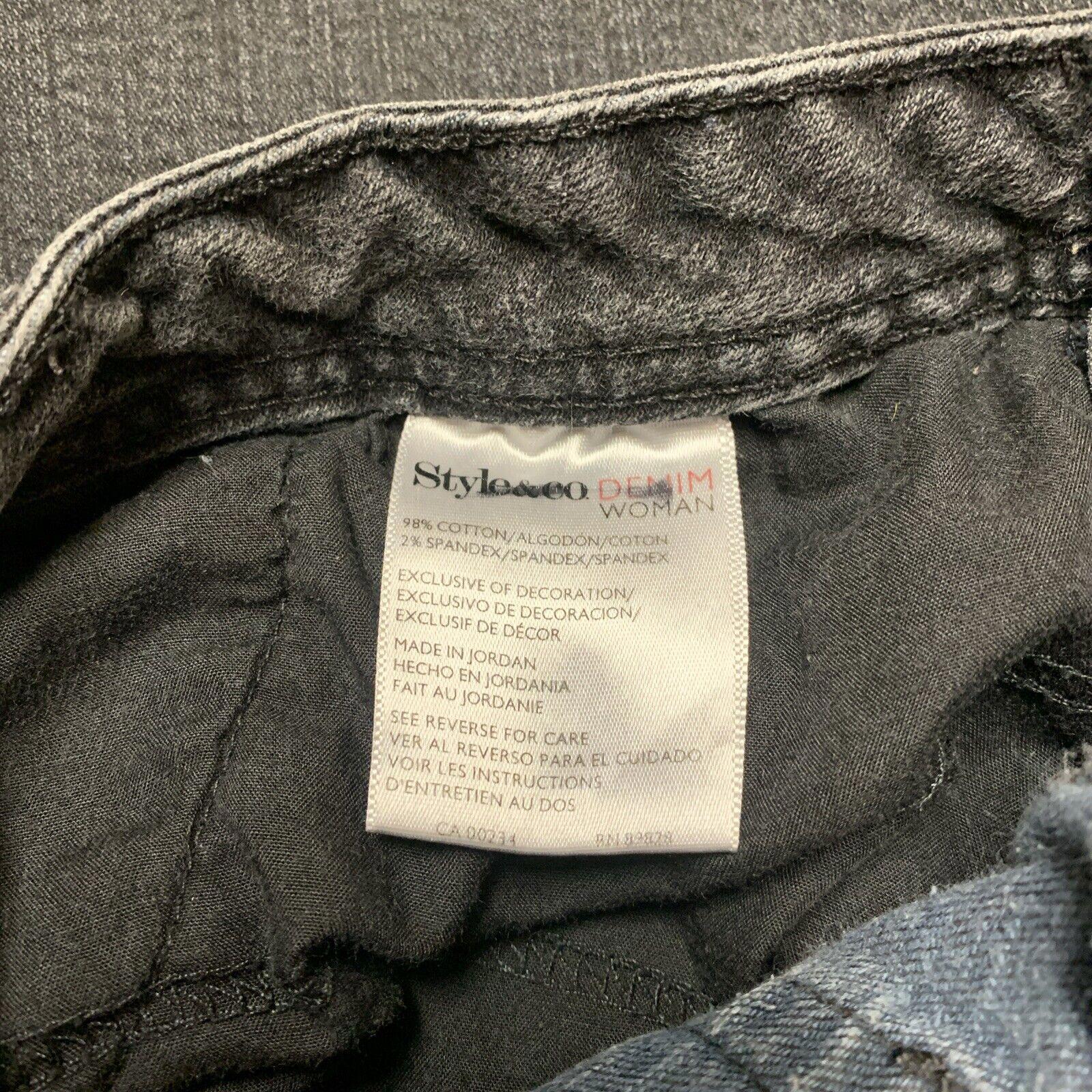 Style & Co Women’s Size 24W Gray Slim Leg High Rise Tummy Control Jeans