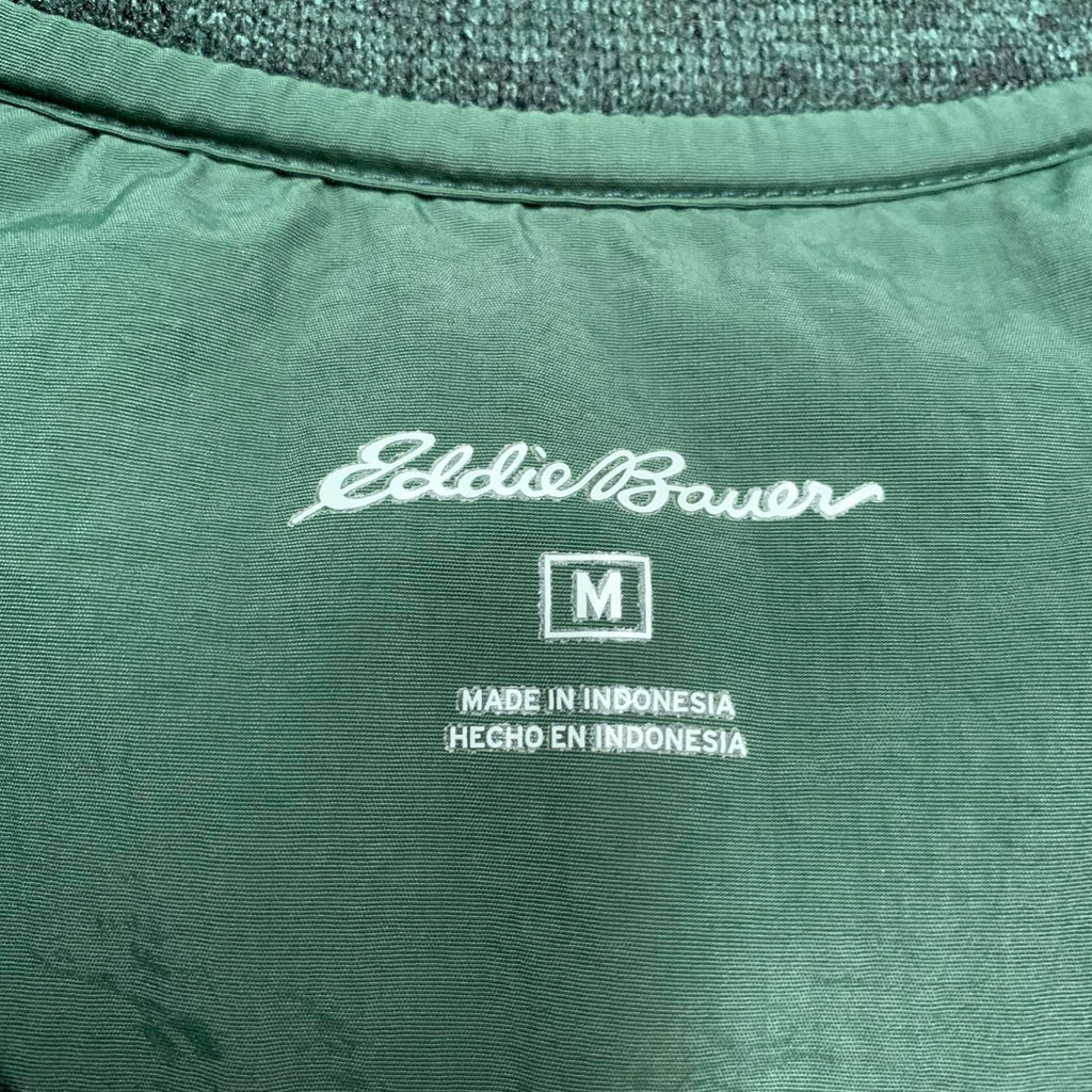 Eddie Bauer Men's Medium Dark Green Quarter Zip Fleece Pullover