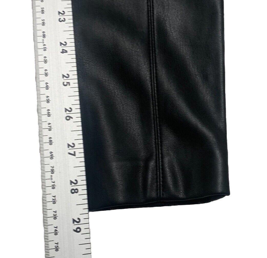 Zara Pants Women's Small Black Polyester/Faux Leather Ankle