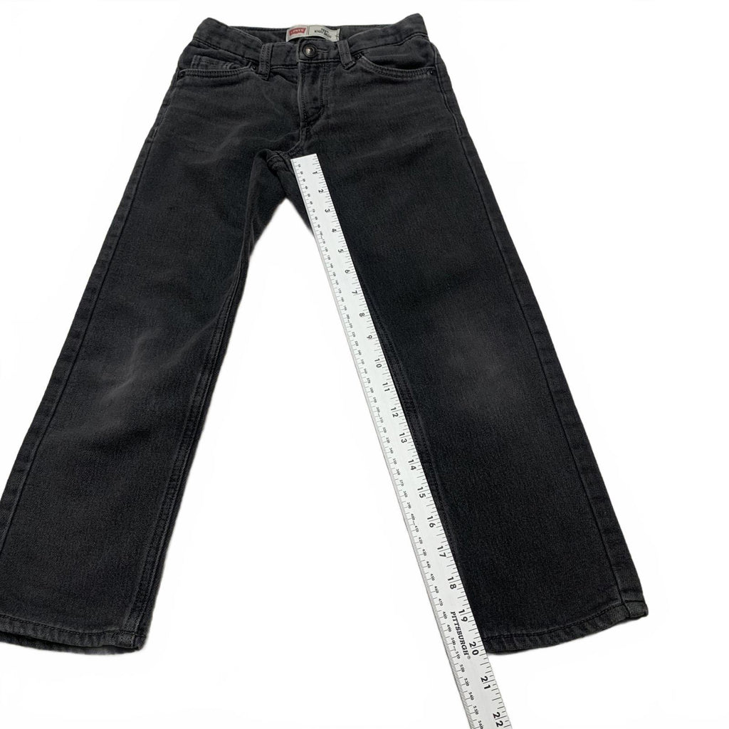 Levi's 511 Kids Size 7 Reg Gray Black Slim Fit Soft Knit Jeans W 21 x 20L Actual