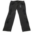 Torrid Premium Women's Sz 16R Black Floral Embroidered Boyfriend Jeans
