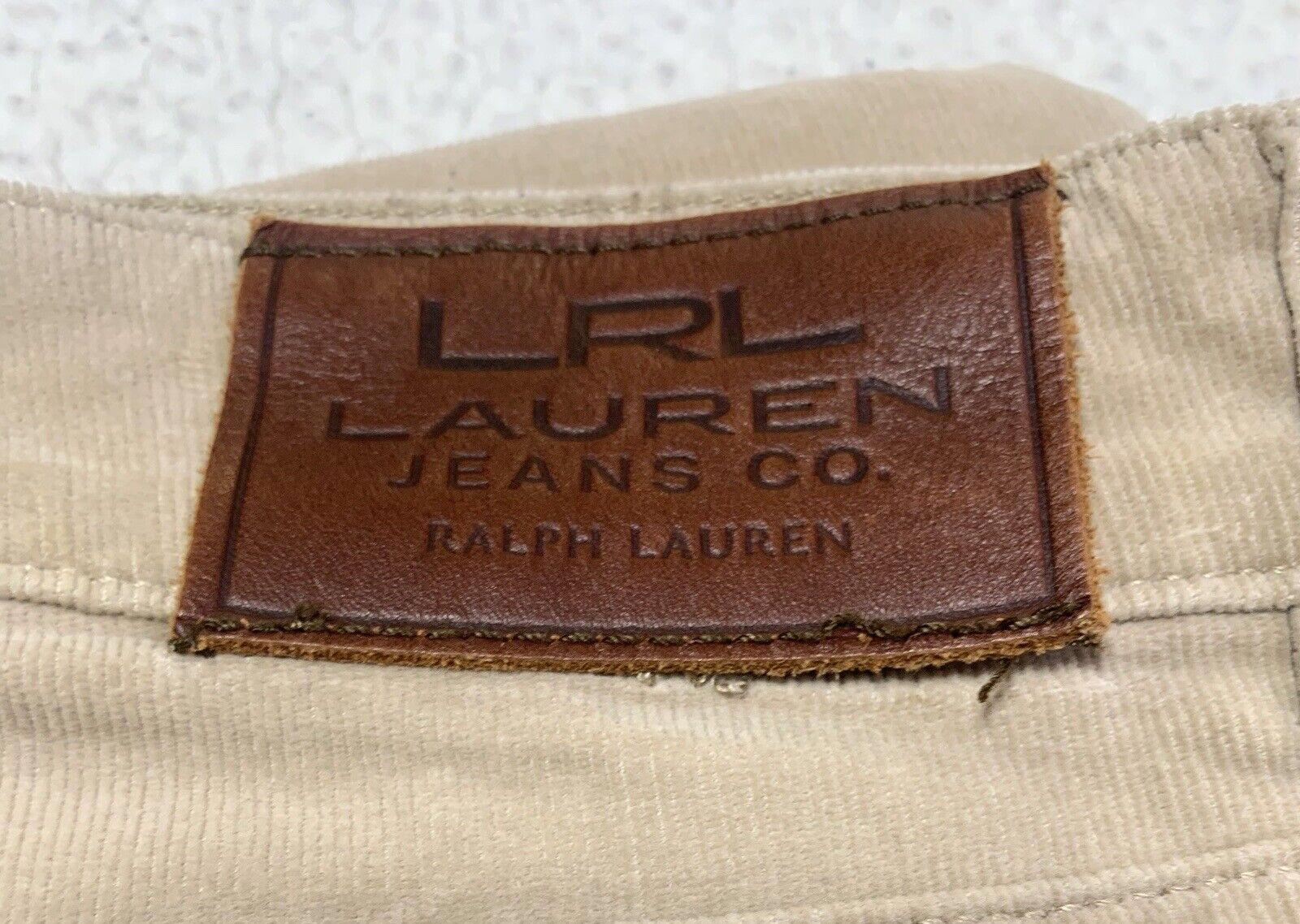 LRL Ralph Lauren Jeans Corduroy Pants Women's Size 10 Tan