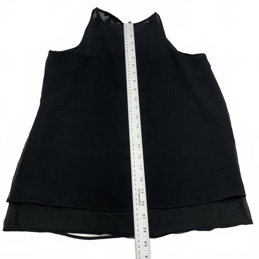 The Limited Womens Size XSmall Black Sleeveless  Blouse Studded Neckline