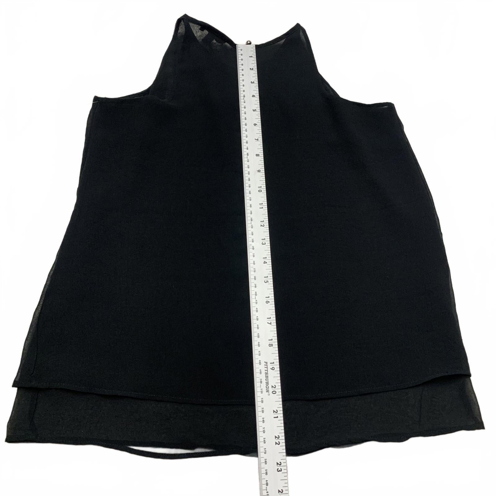 The Limited Womens Size XSmall Black Sleeveless  Blouse Studded Neckline