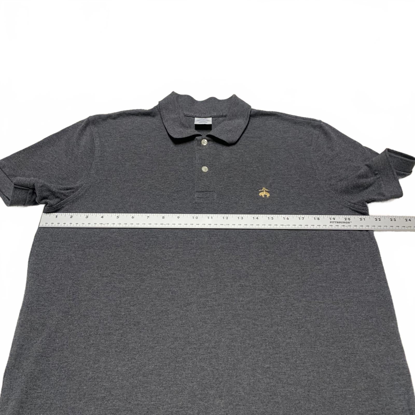 Brooks Brothers 1818 Men’s Size Large Gray Performance Polo Slim Fit Cotton