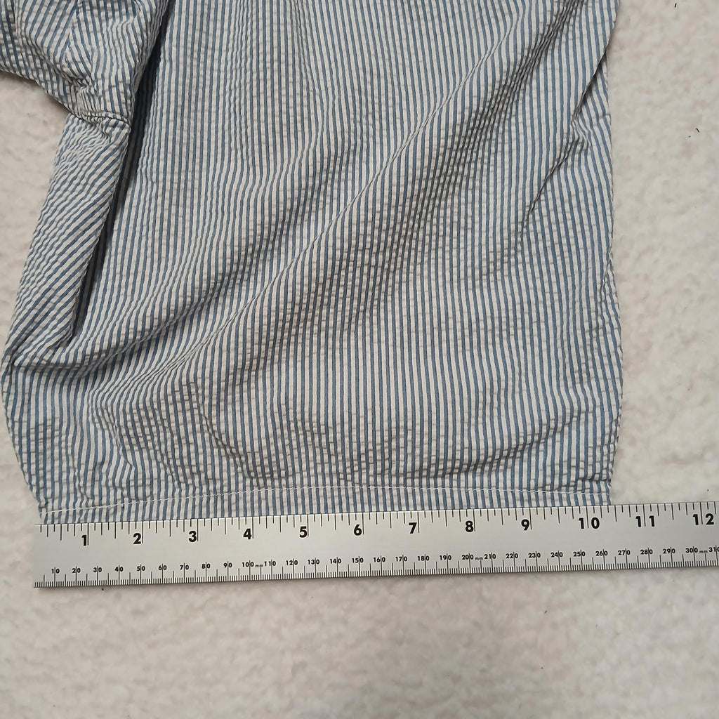 Abercrombie & Fitch Men's Sz 31 Blue White Striped Chino Shorts Nautical W30.5