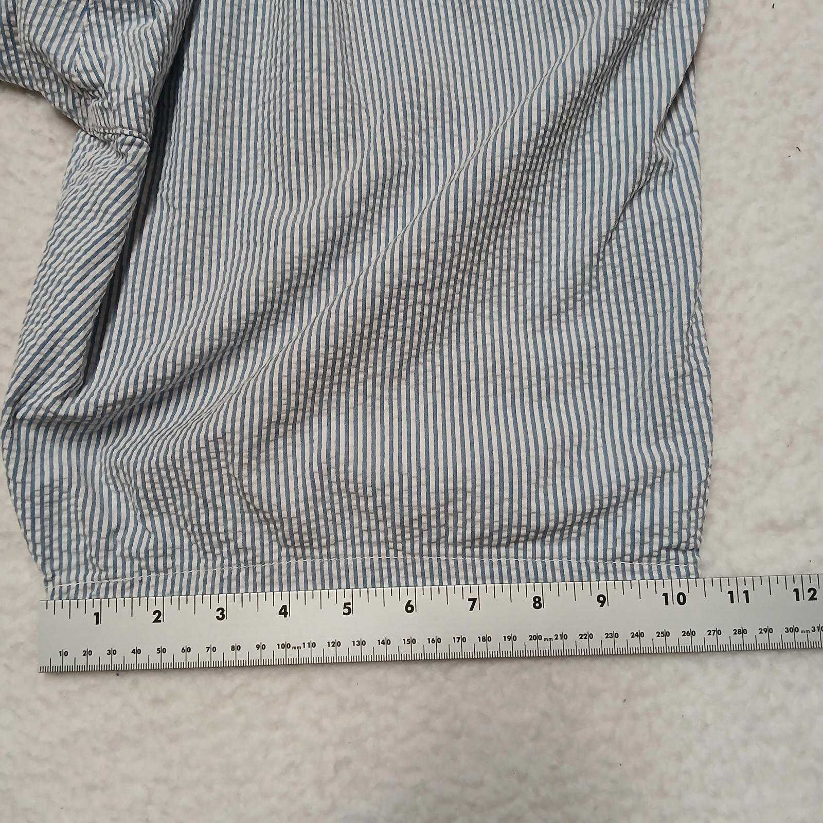 Abercrombie & Fitch Men's Sz 31 Blue White Striped Chino Shorts Nautical W30.5