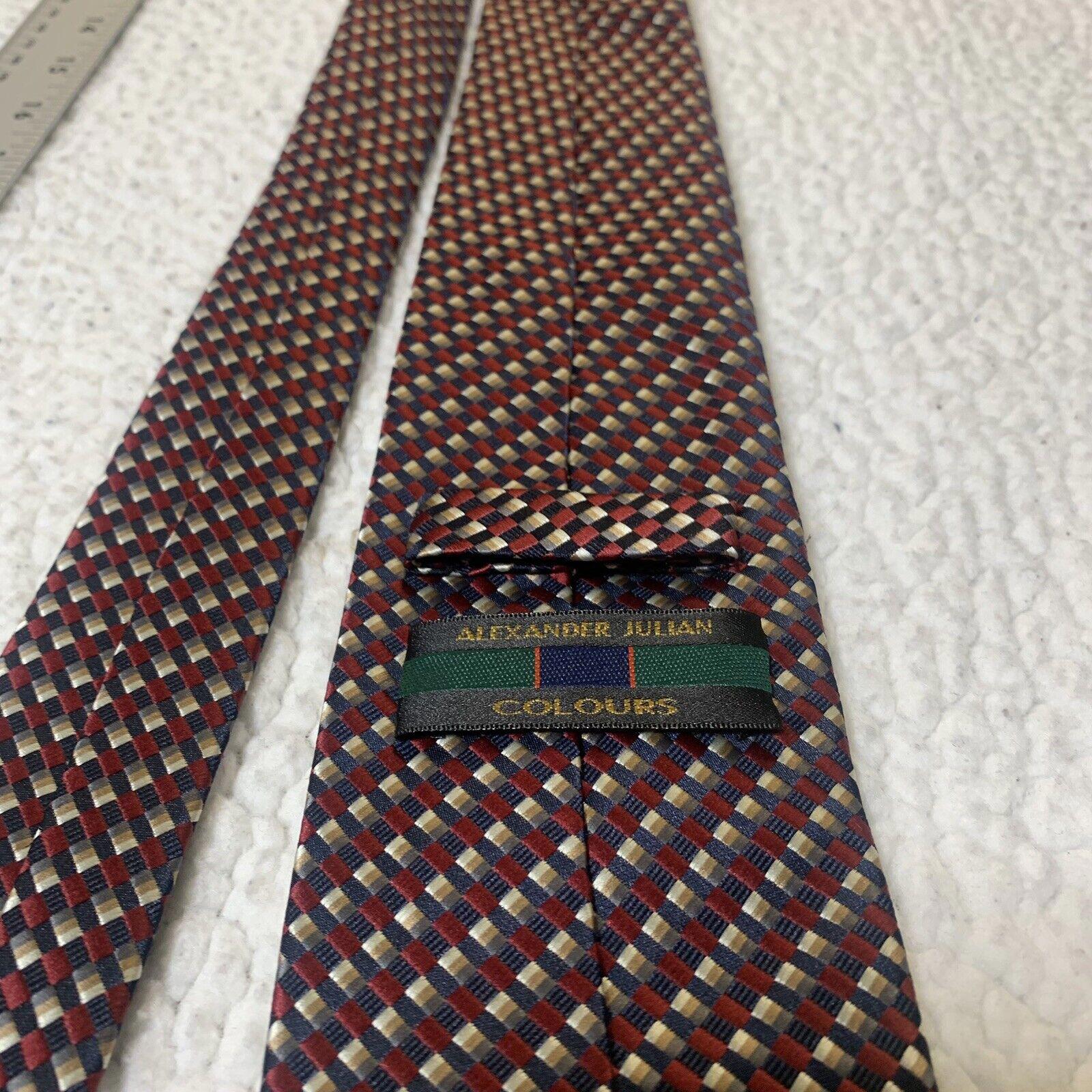 Alexander Julian Men's Geometric Ties Red Black Lot 2