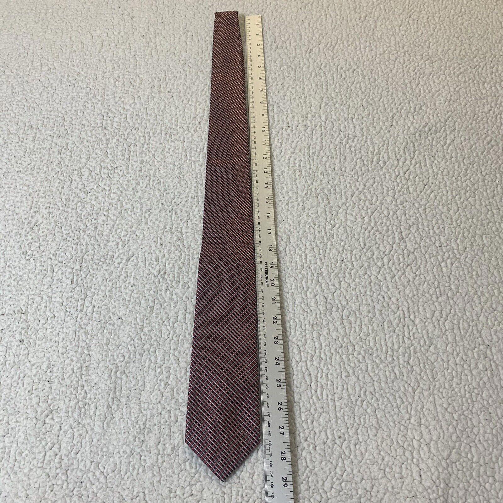 Giorgio Brutini Tie Red Black Tiny Geometric Print Pattern