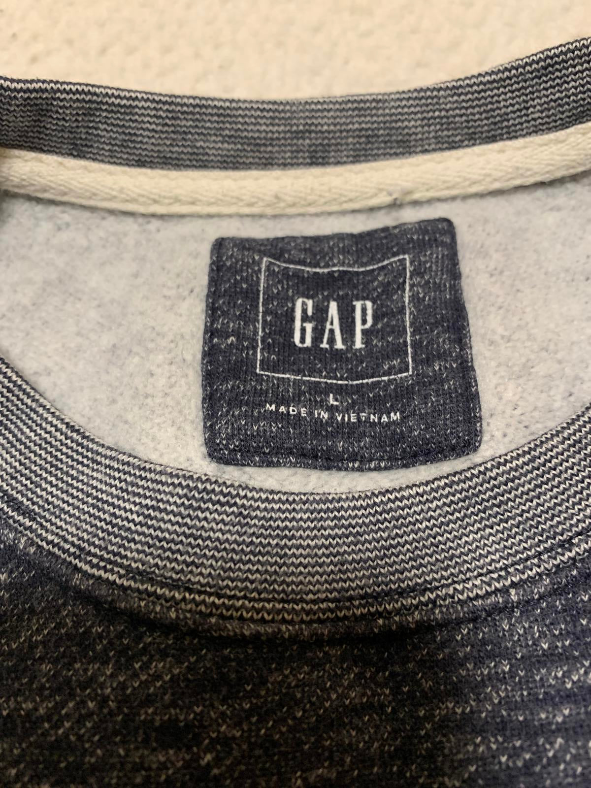 GAP Men's Size Large Dark & Light Gray Crew Neck Sweatshirt