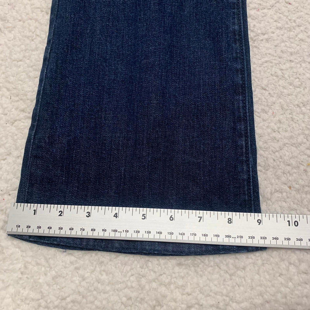 Loft Women's Sz 30/10 Dark Blue Denim Curvy Kicks Flare Jeans 30 x 25 High Rise