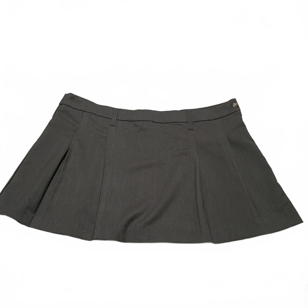 H&M Conscious Collection Womens Sz XL Gray Pleated Mini Skirt W42