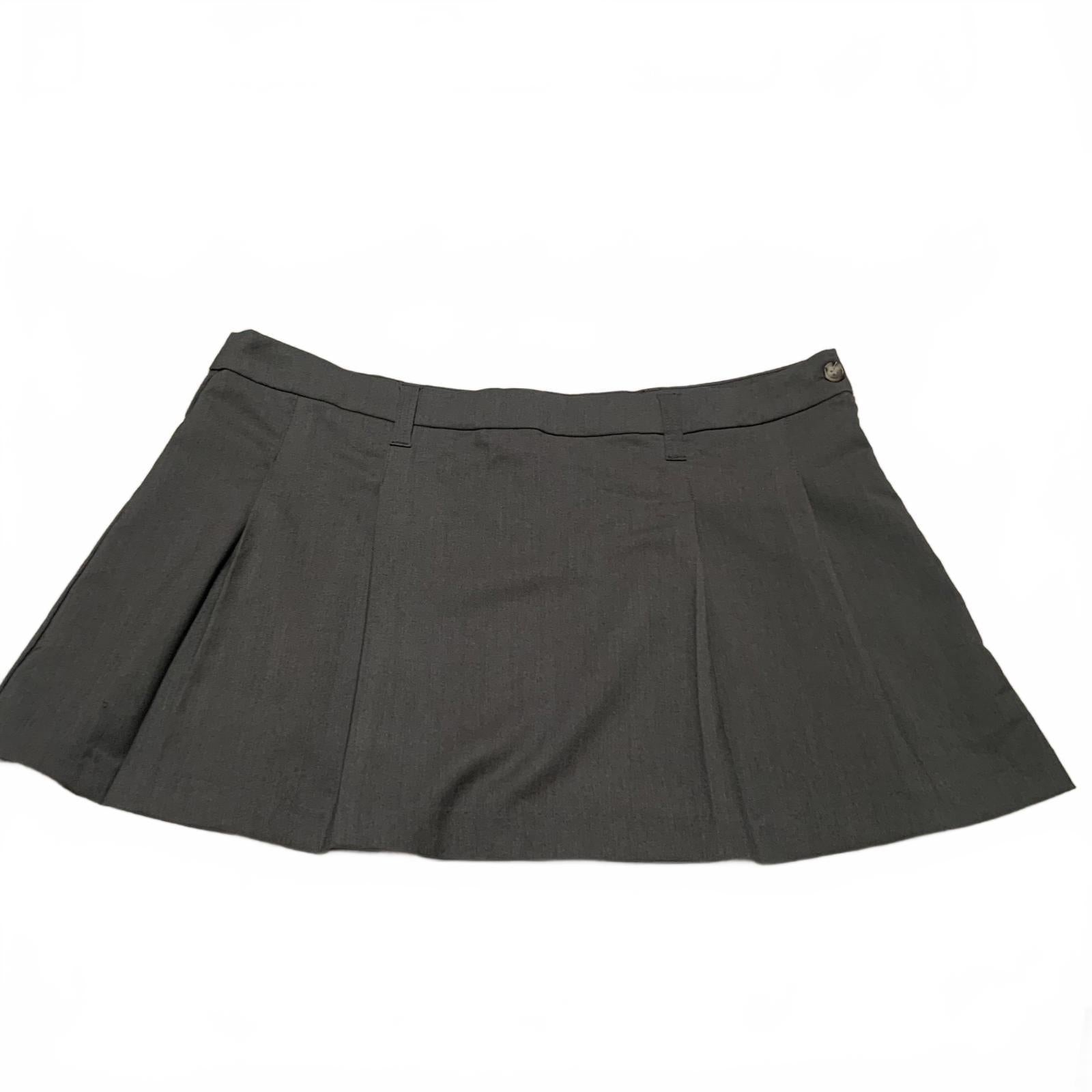 H&M Conscious Collection Womens Sz XL Gray Pleated Mini Skirt W42