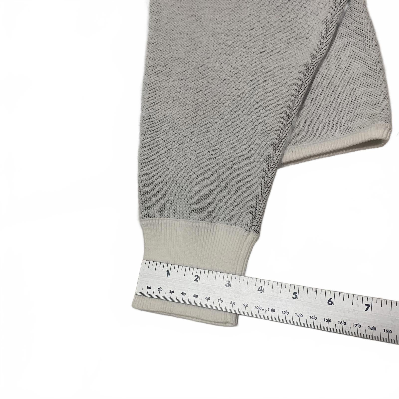 VTG DKNY Jeans Women's Size S Light Gray Crewneck Sweater Logo Butterfly Sleeve